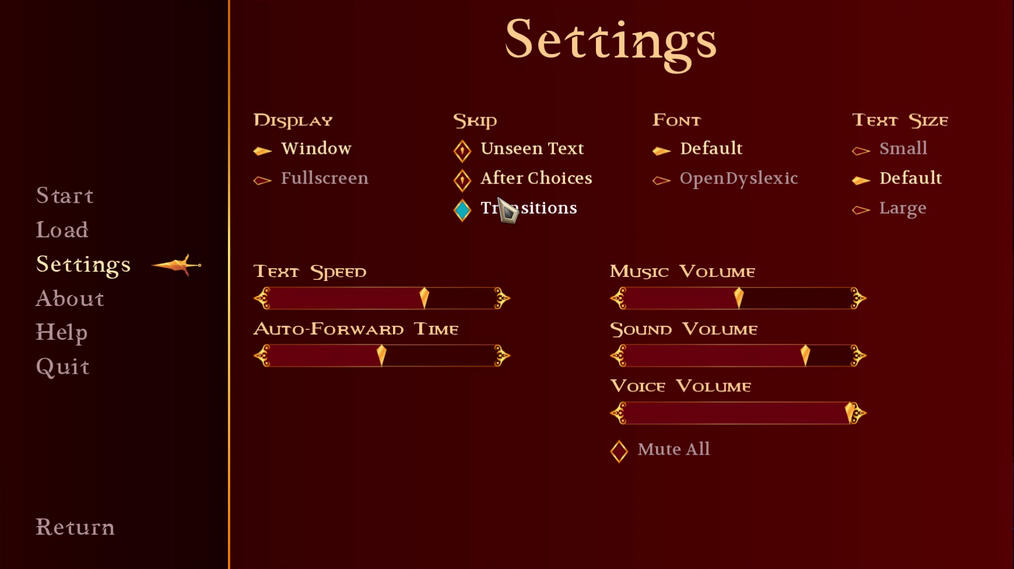 Settings Settings