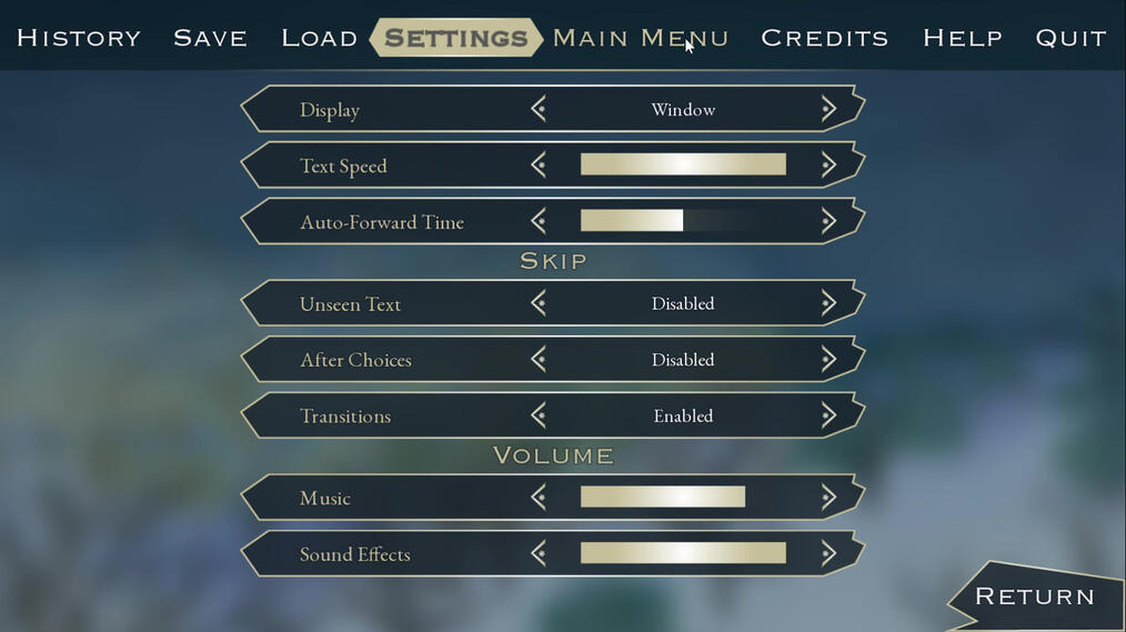 Settings Settings