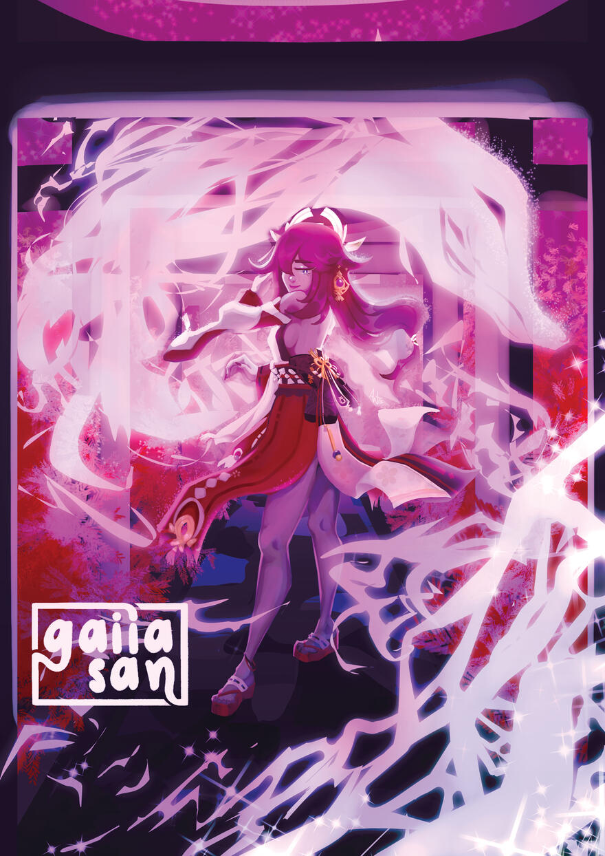 Yae Miko Fanart 2024 ˖ Personal Work